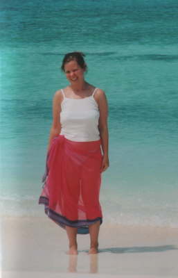 Sarah on beach