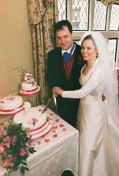 cutting the cake